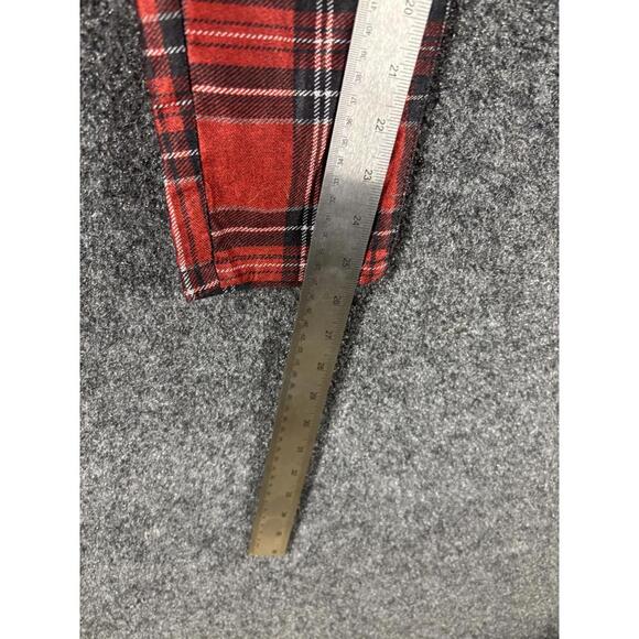 Zara Jeans Women 30 Red Plaid Mid Rise Demin Medium Wash Skinny Pockets Regular - Picture 4 of 6